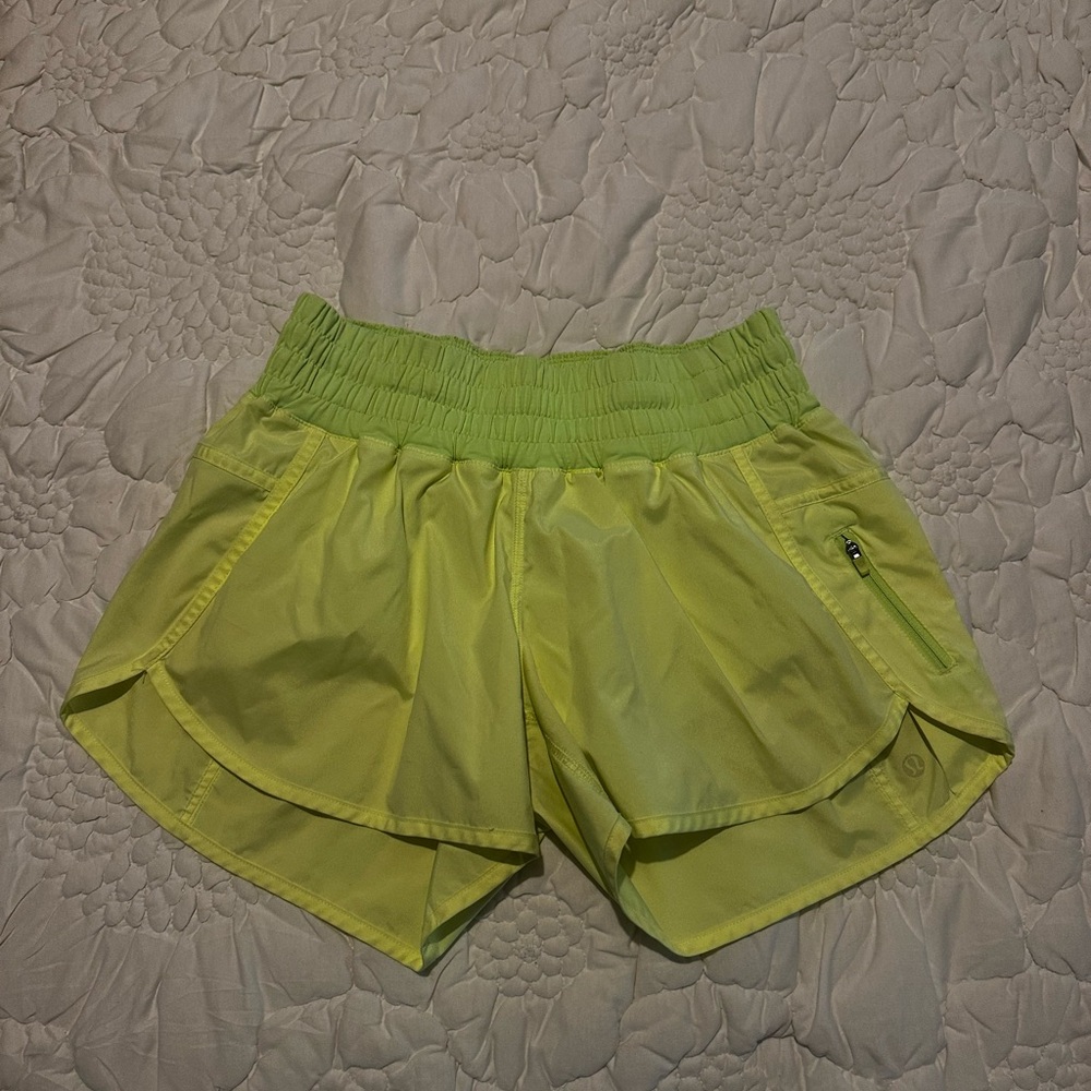 Pre-Loved Neon Lululemon Tracker Shorts 10